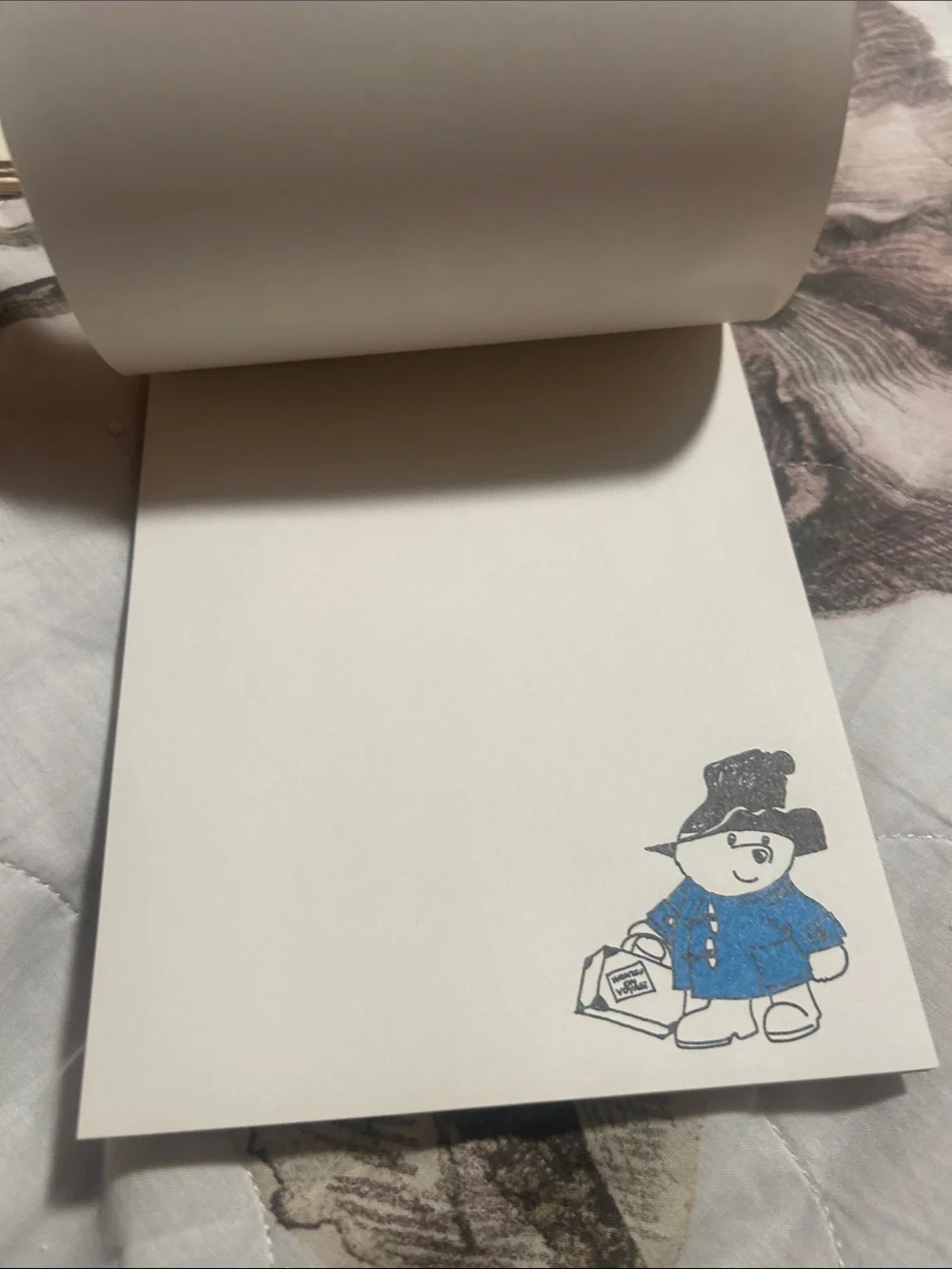 Rare Vintage Paddington's writing set with paper suitcase collectible 1976